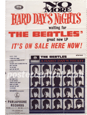 Beatles no more Hard Days Night promo poster